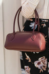 Shoulder Bag Faux Leather Purse Burgundy