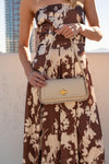 Shoulder Bag Faux Leather Purse Taupe