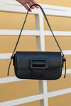 Shoulder Bag Faux Leather Purse Black