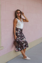 Sleeveless Timeless Lace And Satin Top Ivory