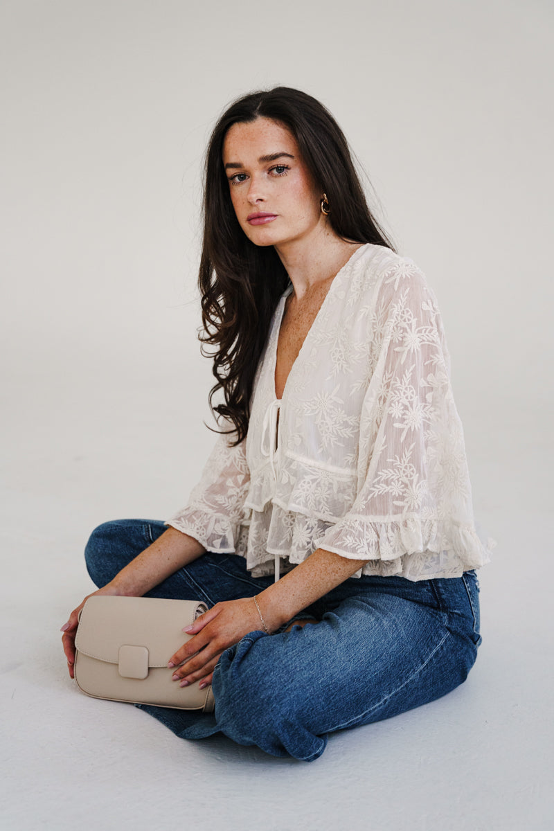  Faux Leather Crossbody Taupe