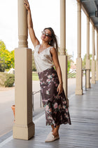Sleeveless Timeless Lace And Satin Top Ivory