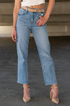 Shannon High Rise Cropped Jeans Medium Wash