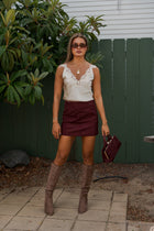 Halle Sleeveless Timeless Lace And Satin Top Ivory