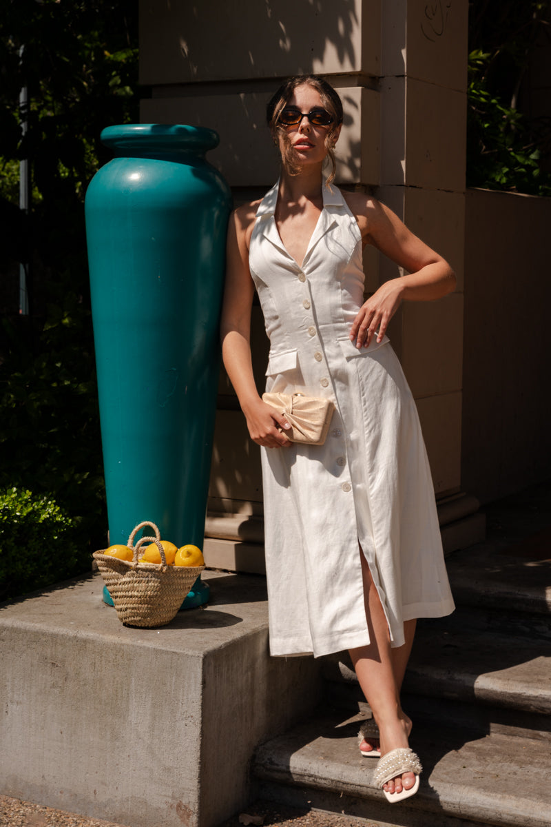 Knotted Woven Clutch Natural