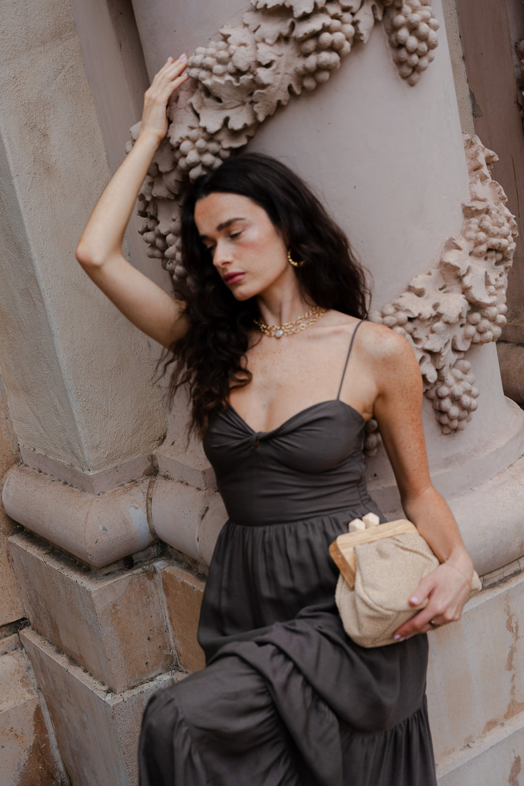  Woven Slouchy Clutch Natural