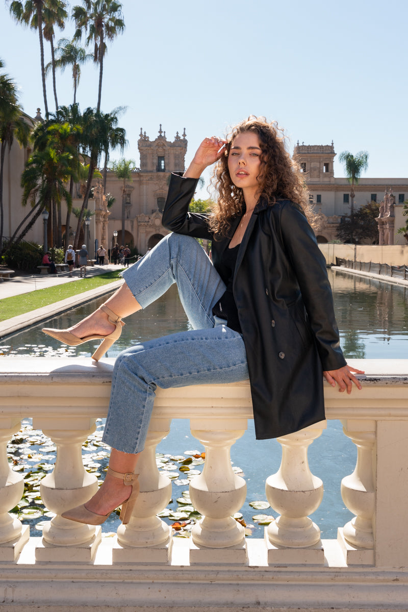 High Rise Cropped Wide Leg Jeans Light Wash