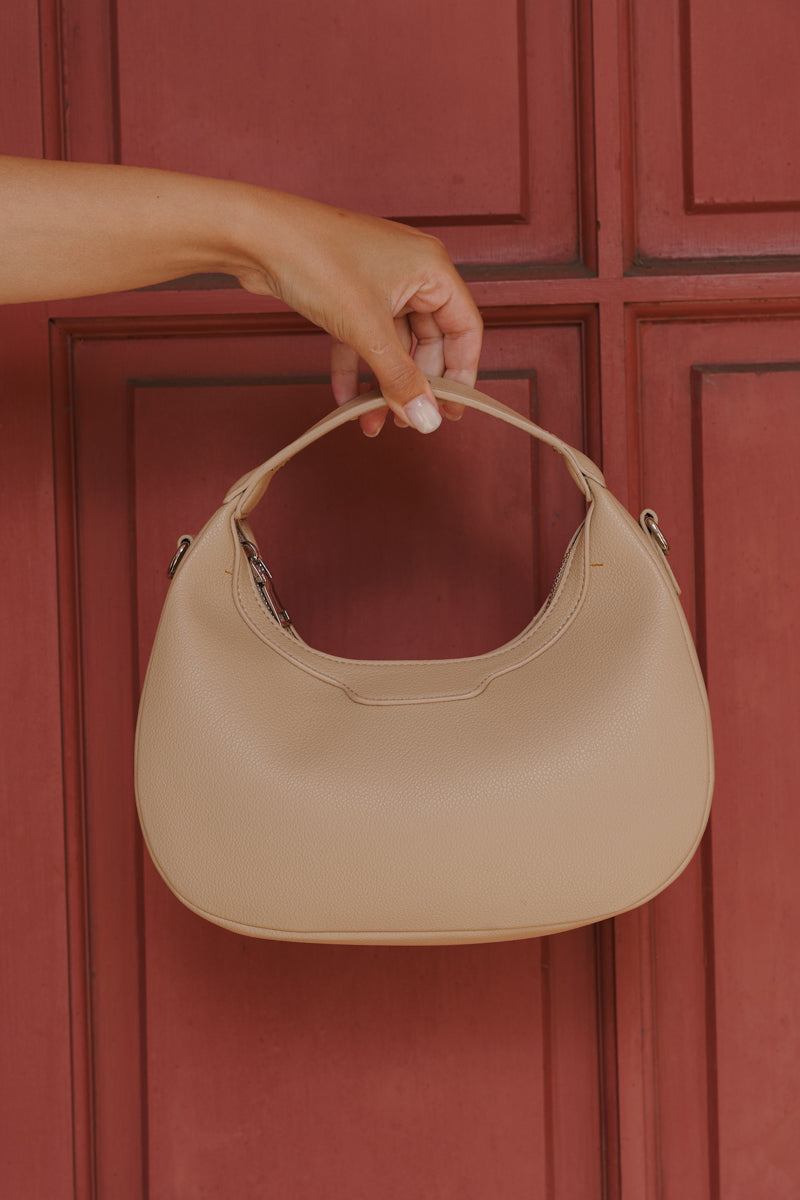 Shoulder Bag Faux Leather Purse Khaki