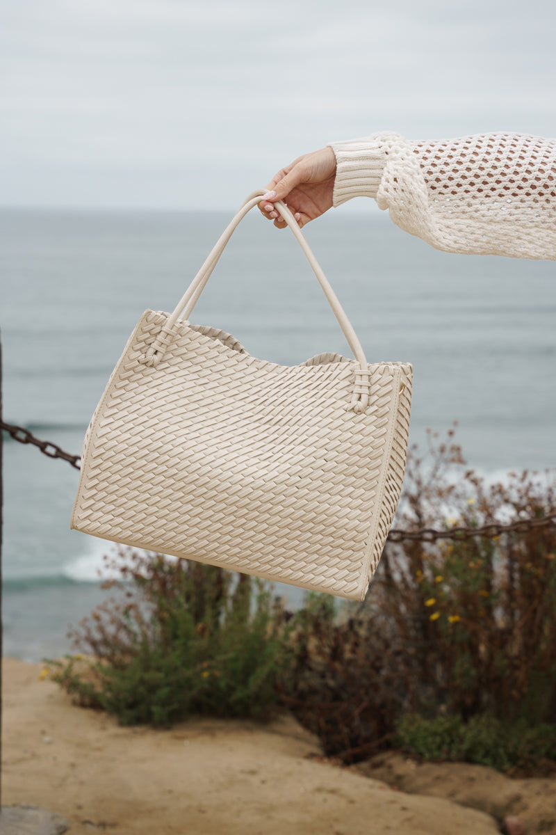 Woven Tote Bag Cream
