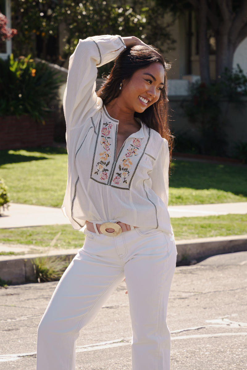 Hammered Oval Buckle Belt Blush