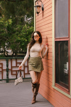 Long Sleeve Mock Neck Knit Top Oatmeal