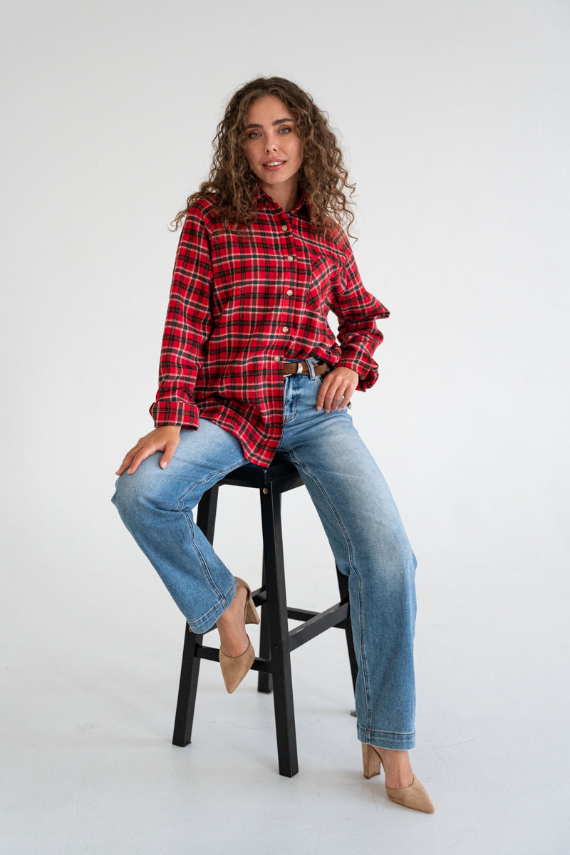 High Rise Wide Leg Jeans Medium Wash