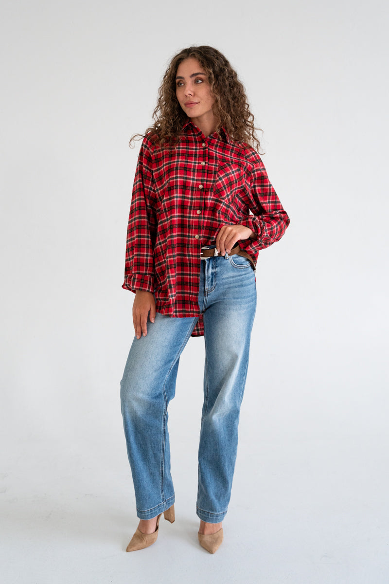 High Rise Wide Leg Jeans Medium Wash