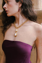  Oval Dangle Drop Stone Earrings Ruby