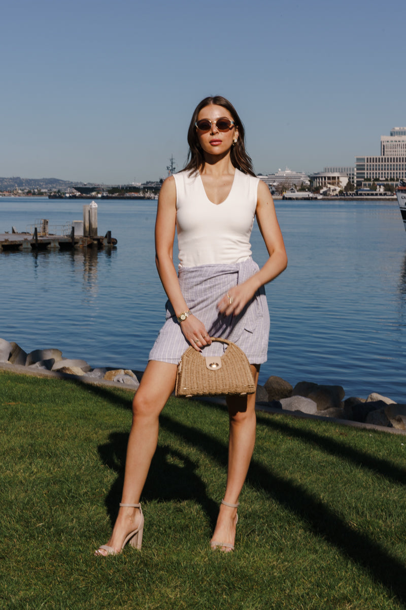 Sleeveless Tank Top White