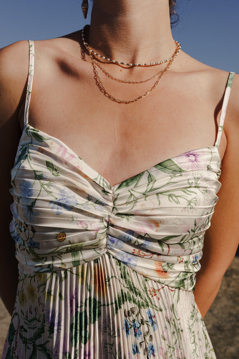 Layered Chain Link Necklace Gold