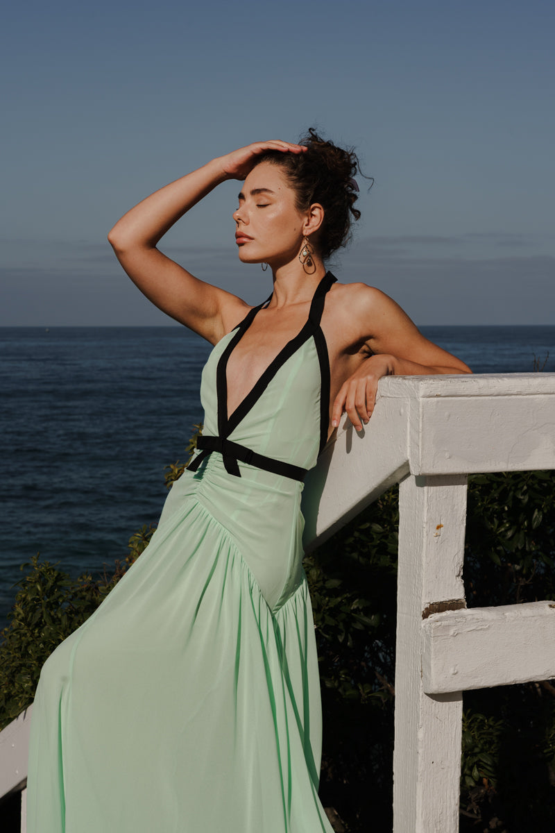 Open Teardrop Hammered Dangle Drop Stone Earrings Gold Green