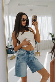  Sleeveless Tank Top White