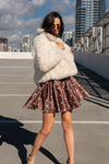 Alana Long Sleeve Faux Fur Jacket Ivory