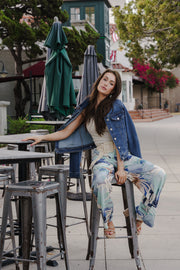 Long Sleeve Denim Jacket Medium Wash