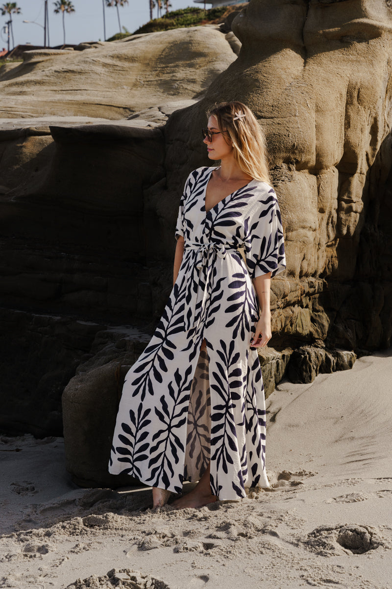 maxi kimono sleeve dress ASOS DESIGN kimono sleeve maxi dress in oversized floral print