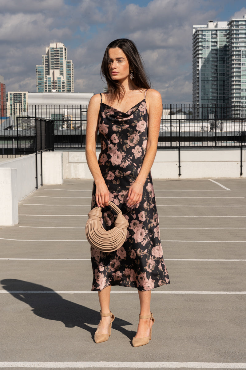 Top Handle Faux Leather Woven Handbag Taupe