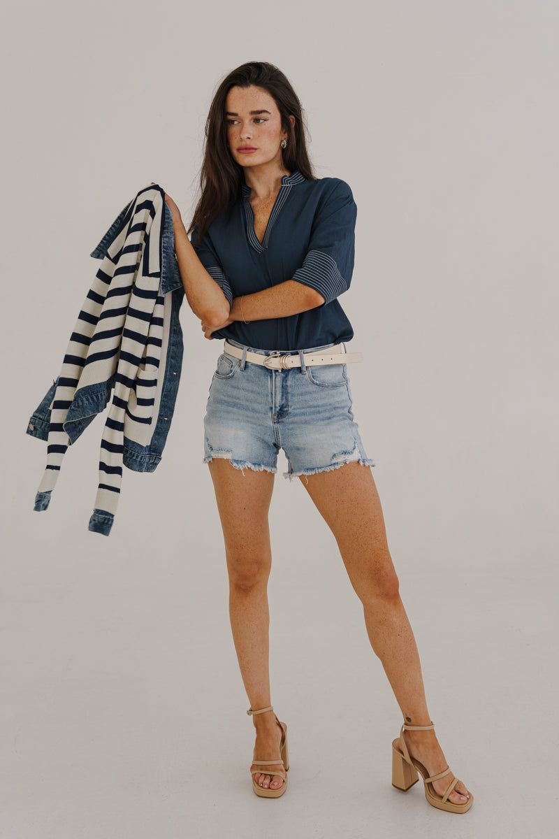 Triple Ring Buckle Vegan Leather Belt White