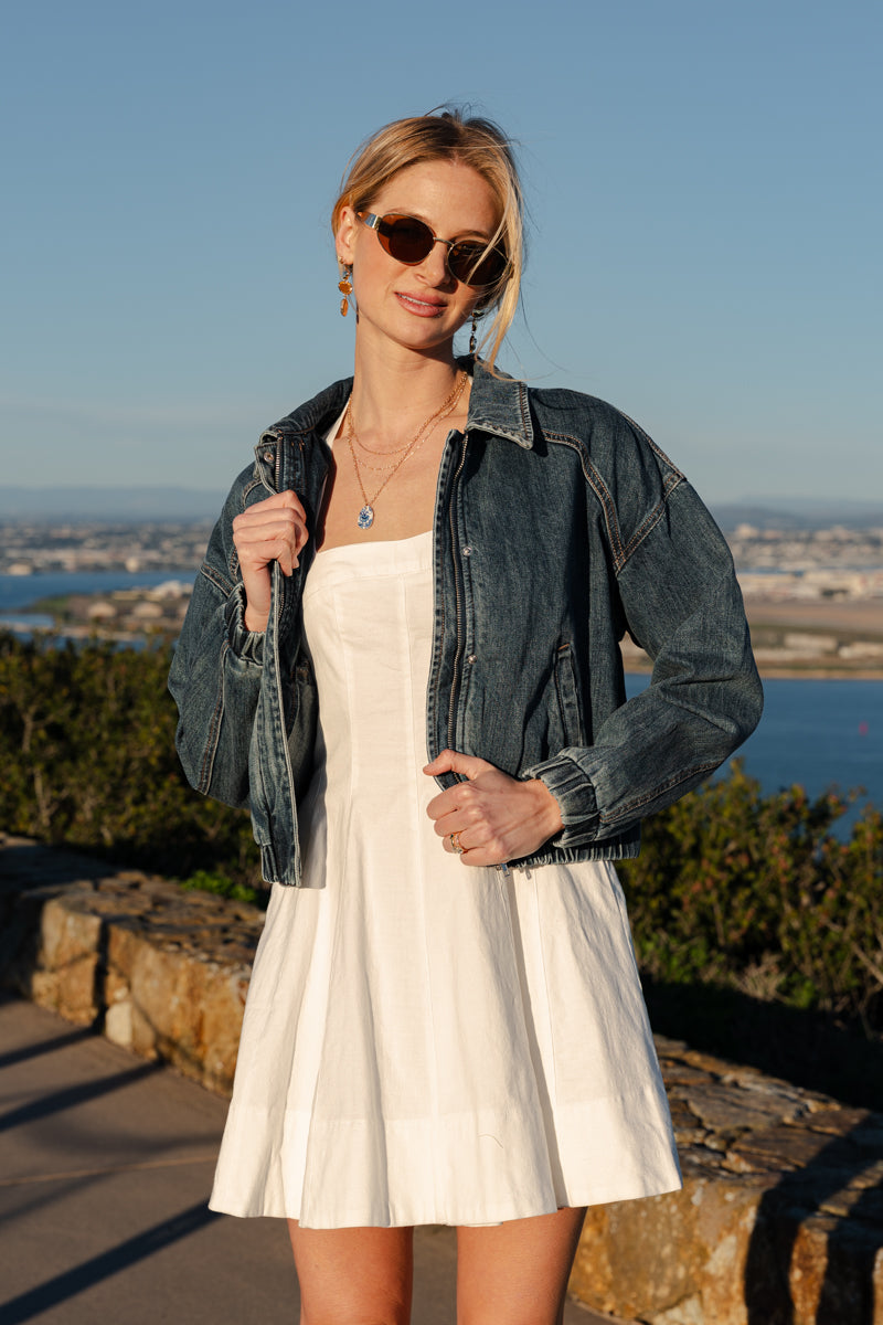 Layered Oval Disc Charm Floral Necklace Gold