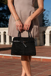 Shoulder Bag Faux Leather Purse Black