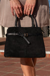 Shoulder Bag Faux Leather Purse Black