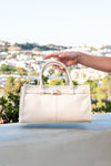 Shoulder Bag Faux Leather Purse White