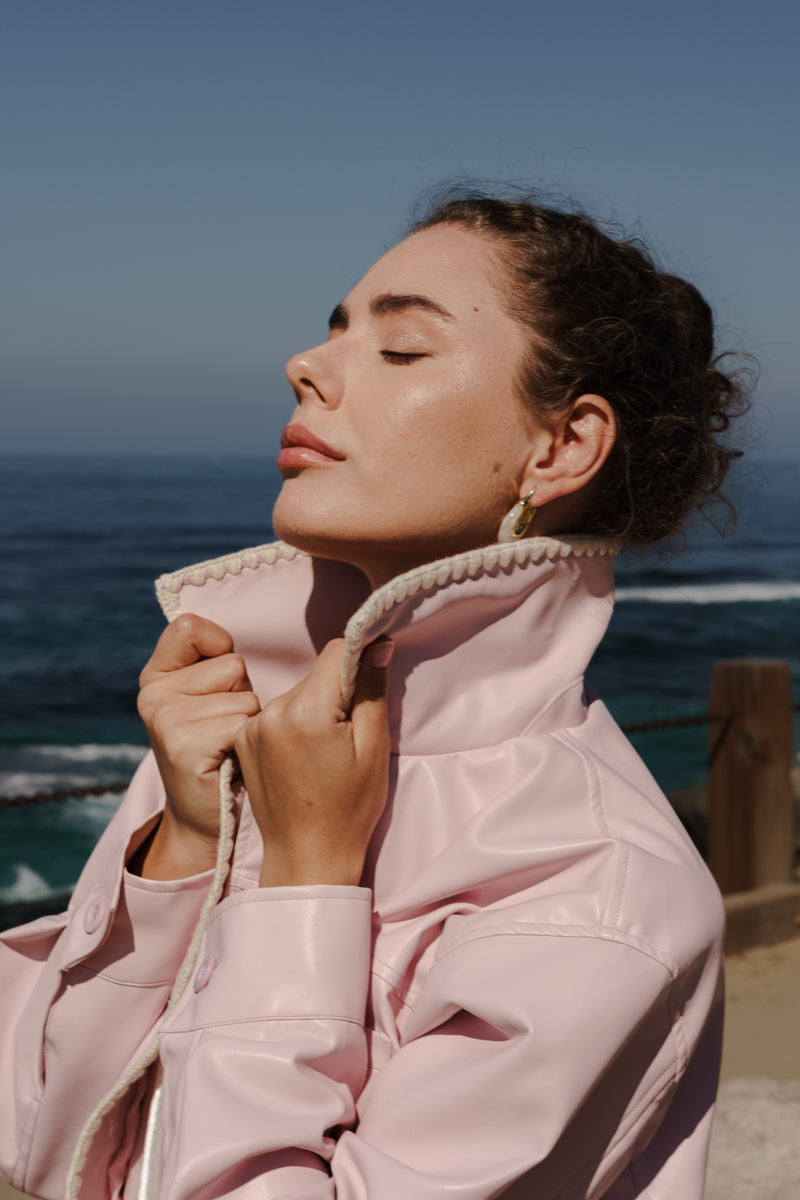 Chunky Resin Hoop Earrings Gold