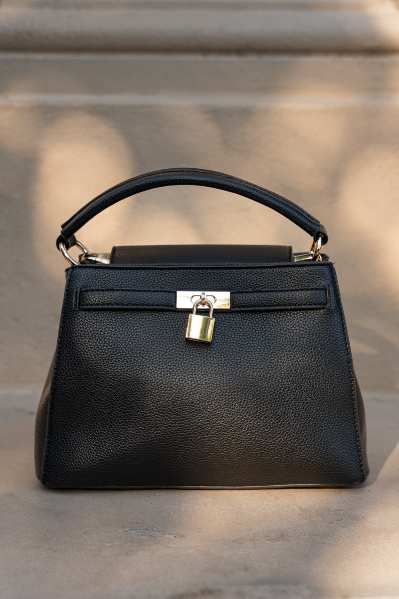 Shoulder Bag Faux Leather Purse Black