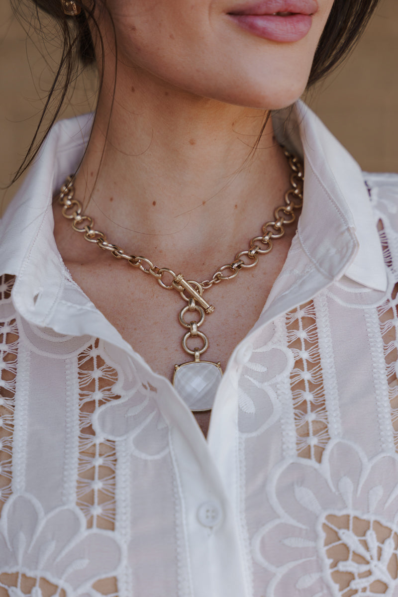 Chunky Chain Square Ston