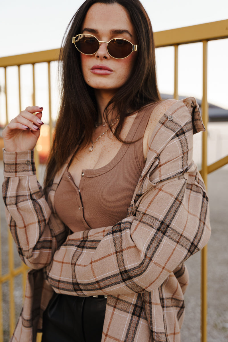 Sleeveless Ribbed Top Mocha