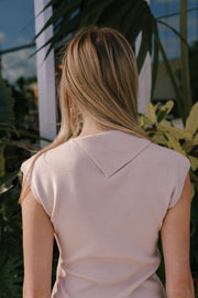 Sleeveless Mock Neck Knit Top