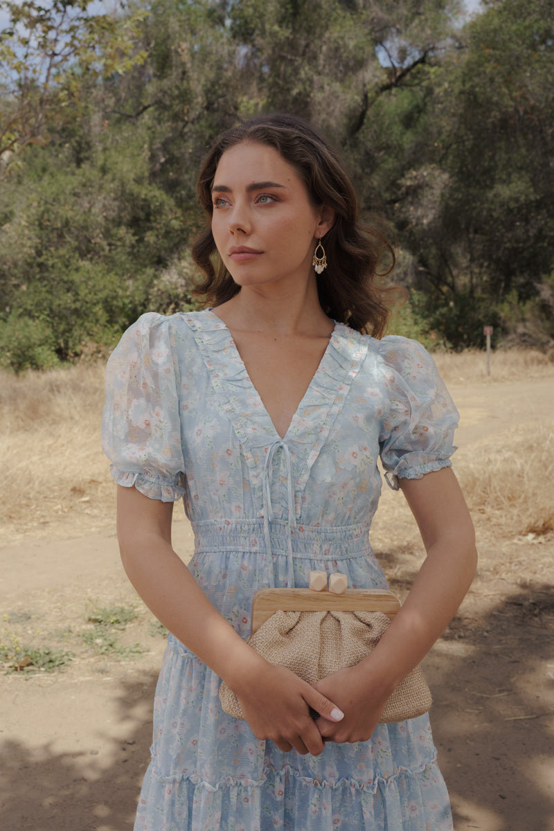Woven Slouchy Clutch Natural