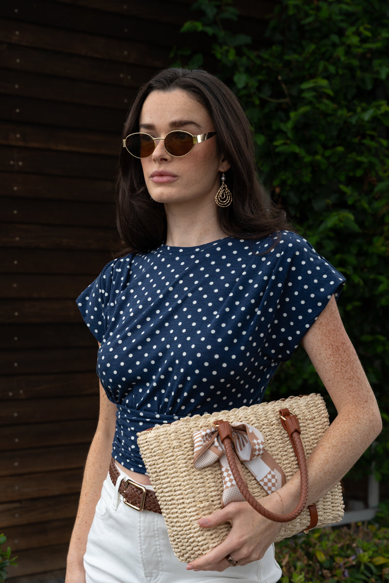  Straw Tote Bag Natural Brown