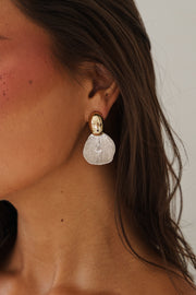 Two Tone Mixed Metal Stud Earrings Gold