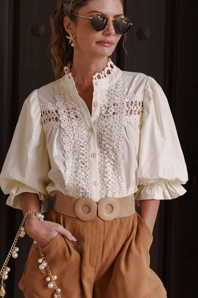 Large Two Ring Buckle Woven Belt Khaki