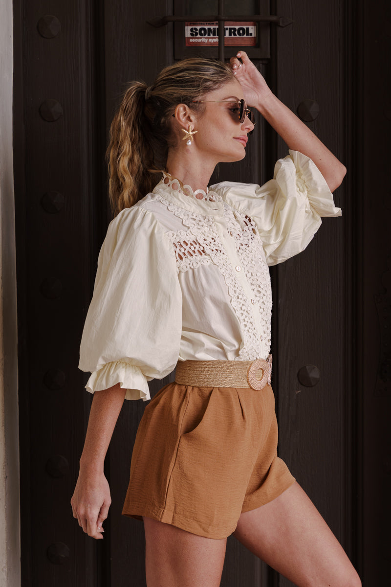 Starfish Faux Pearl Drop Earrings Gold