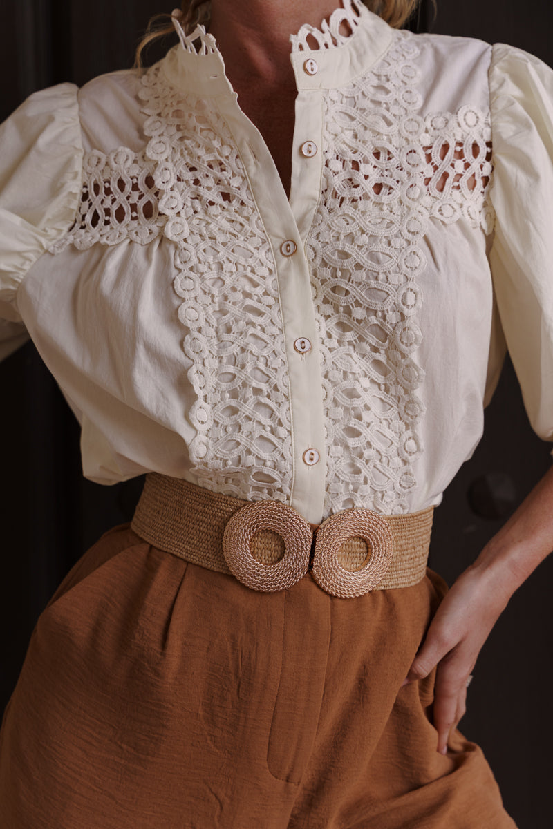 High Waist Woven Shorts Mocha
