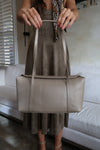  Shoulder Bag Faux Leather Purse Taupe