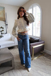 High Rise Tummy Control Wide Leg Jeans Medium Wash