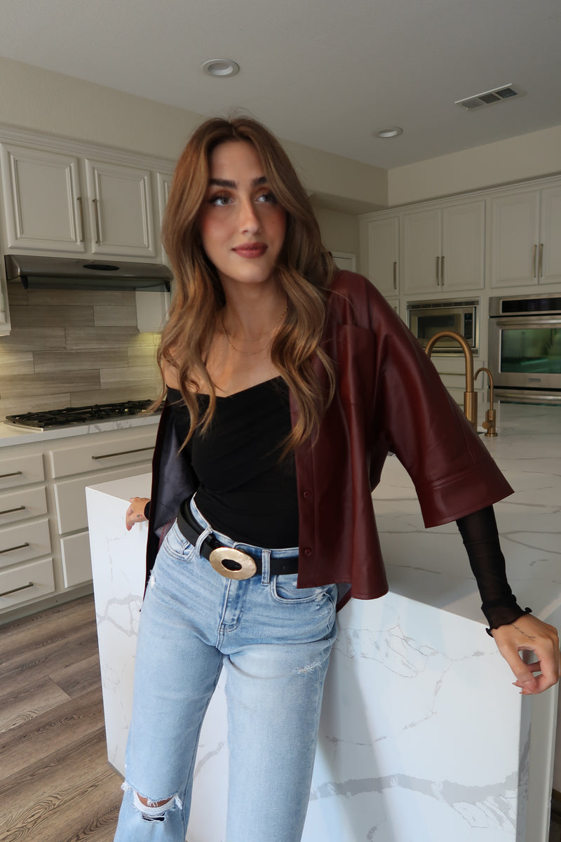 Long Sleeve Asymmetrical Mesh Top Black