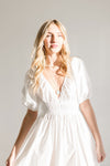 Short Sleeve Maxi Dress White