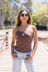 Sleeveless Top Brown