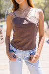 Sleeveless Top Brown