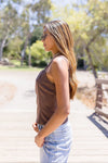 Sleeveless Top Brown