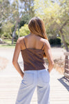 Sleeveless Top Brown